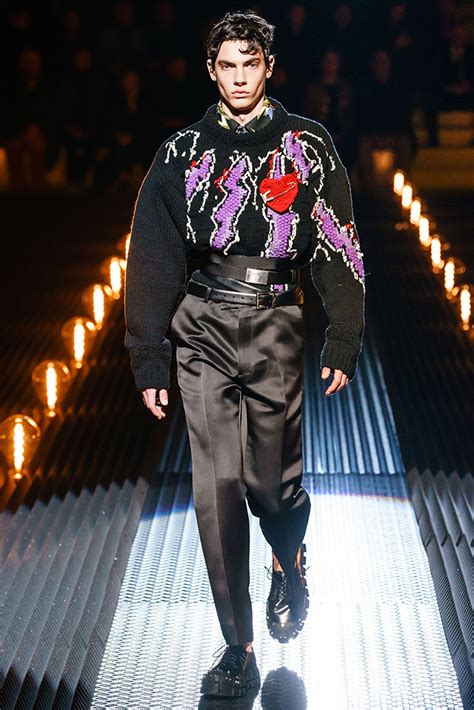 prada menswear fall winter 2019 2020 life streaming|prada frankenstein dress.